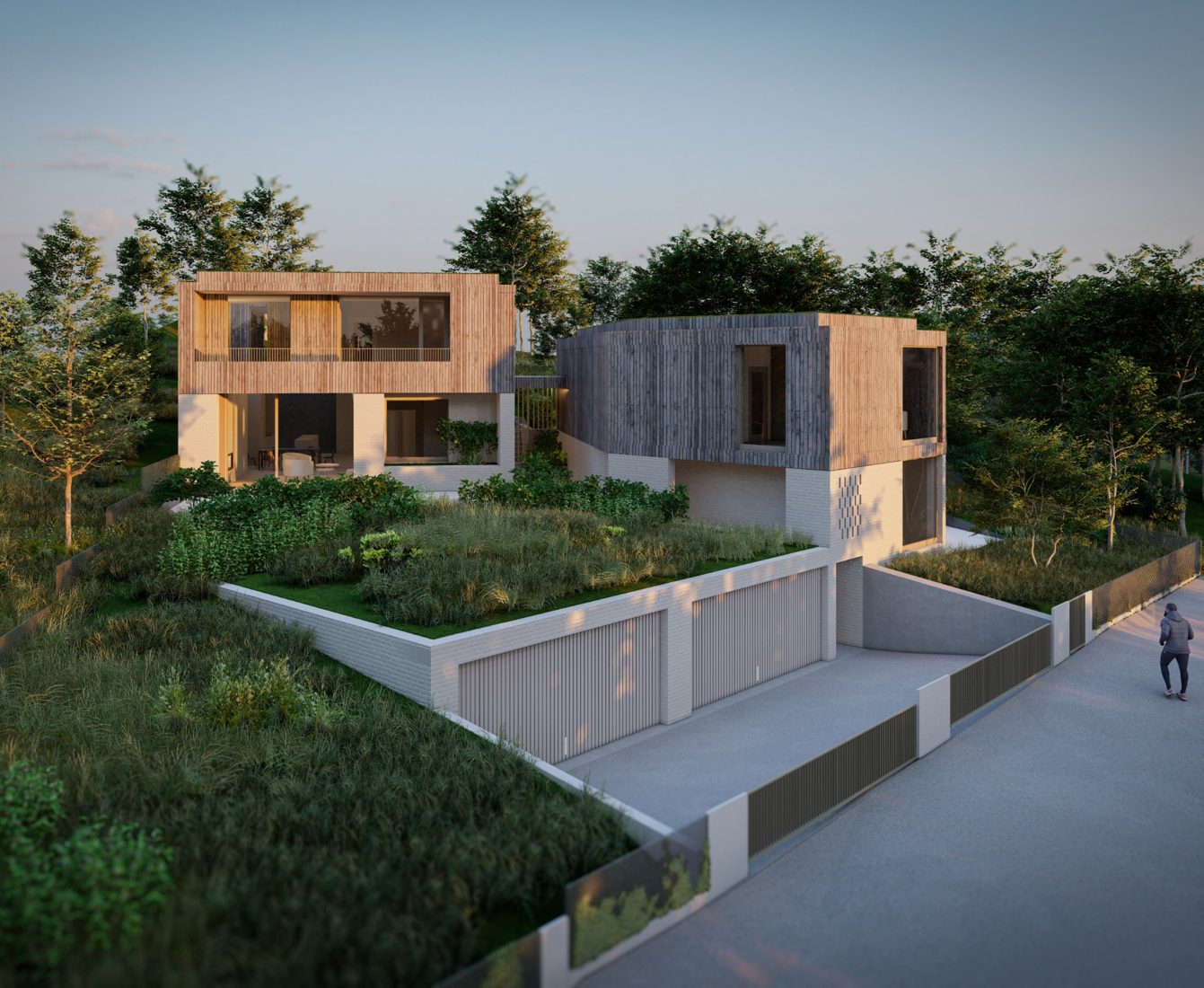 Architectural rendering of Casa Verde's Solymár residential development