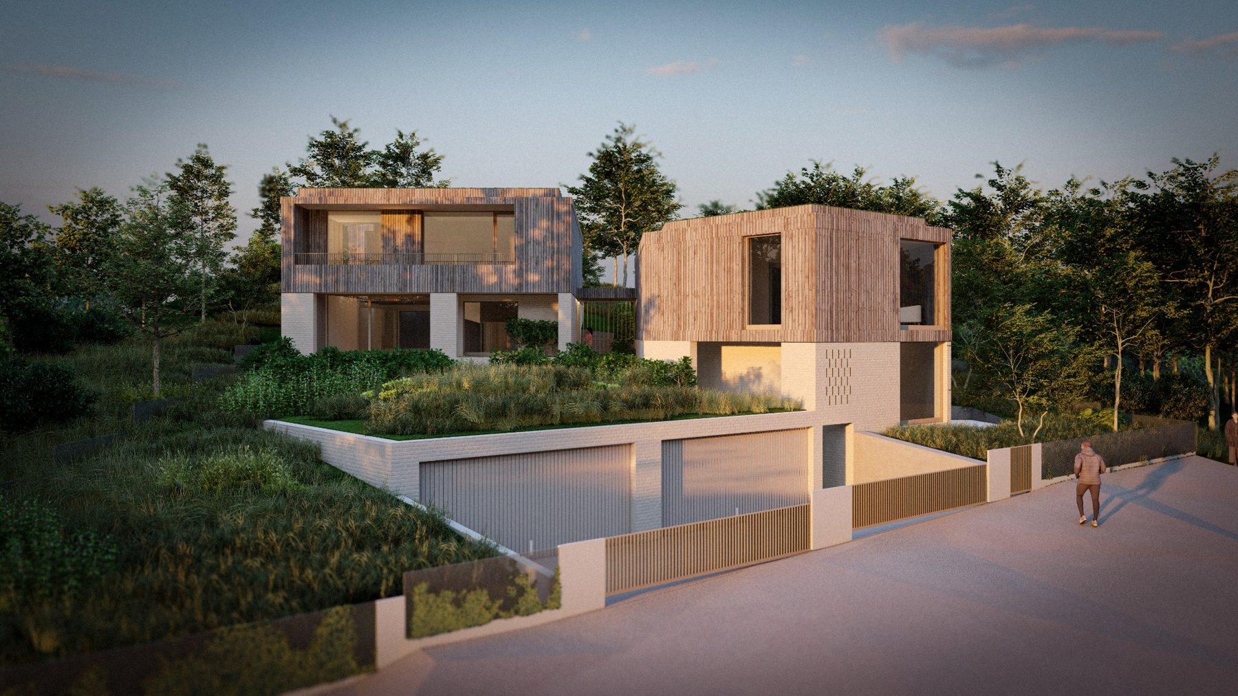 Solymár residences exterior architectural rendering