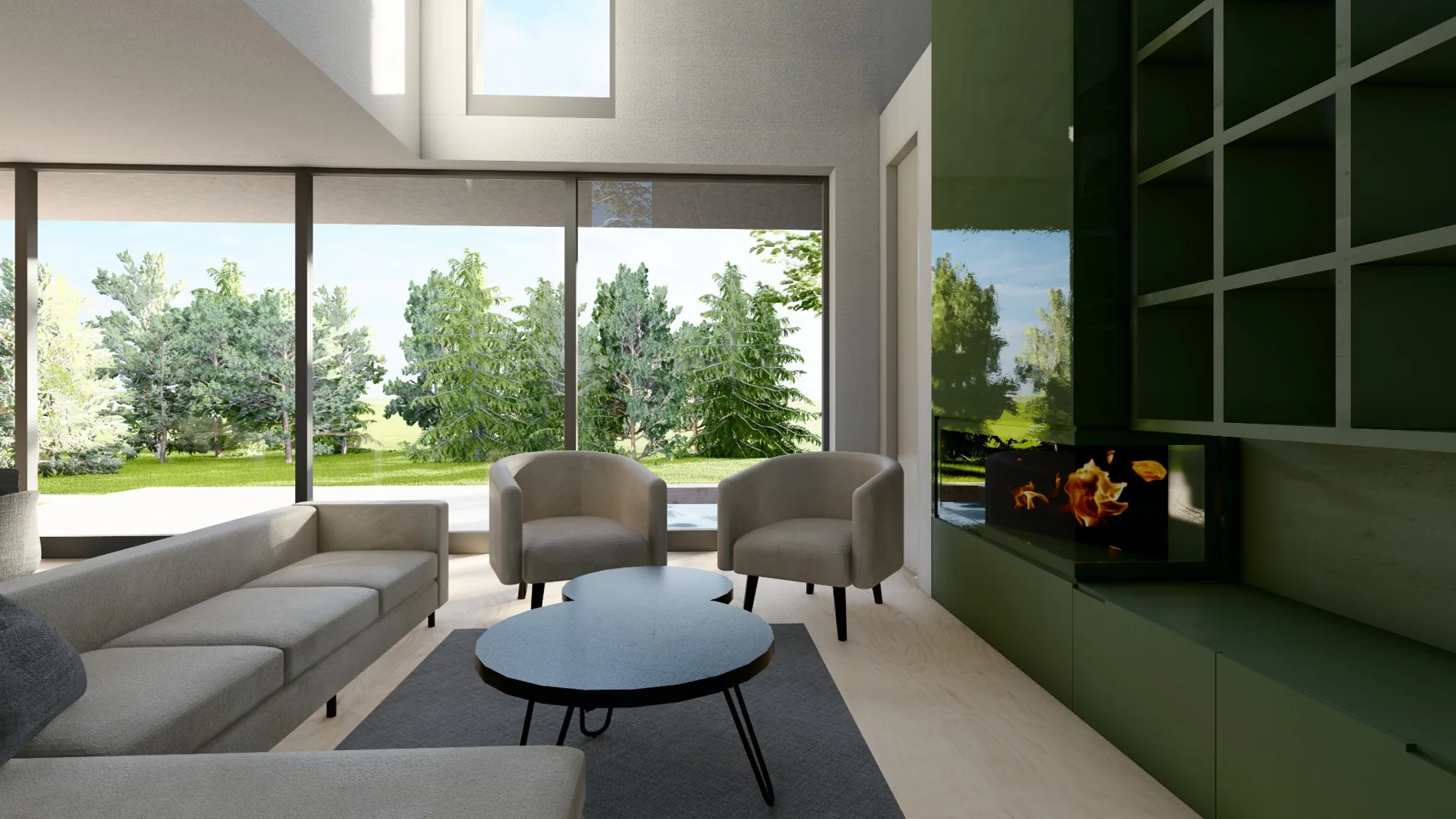 Living room overlooking the garden