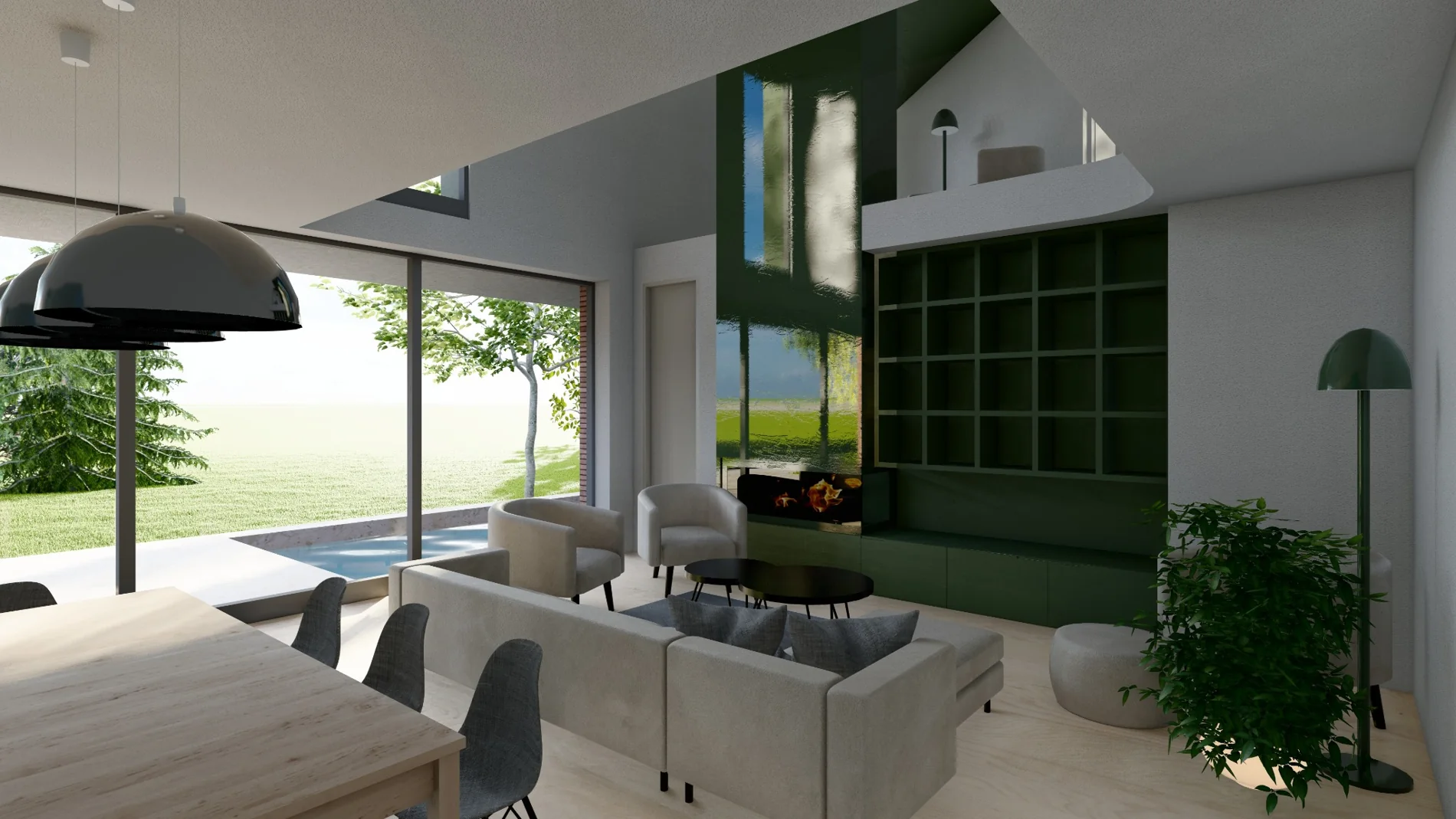 Double-height living room